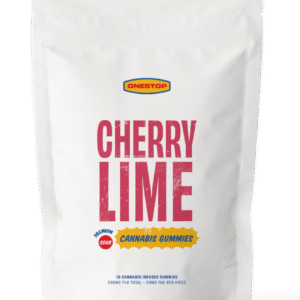 OneStop – Sour Cherry Lime 500mg THC Gummies