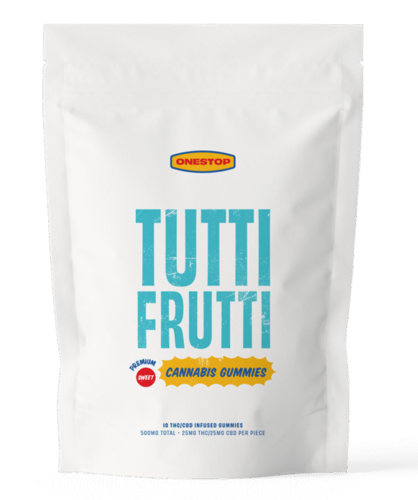 OneStop – Tutti Frutti 500mg 1:1 THC/CBD Gummies