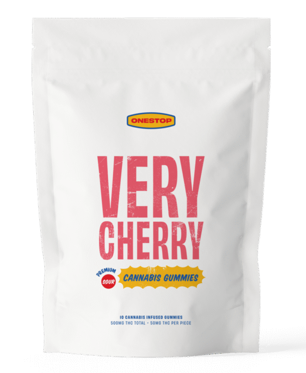 OneStop – Sour Very Cherry 500mg THC Gummies