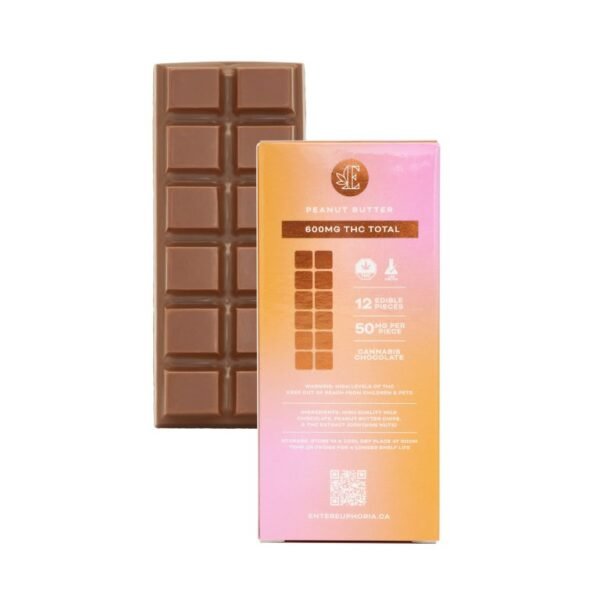 Euphoria Cannabis – Peanut Butter 600MG THC Chocolate - Image 2