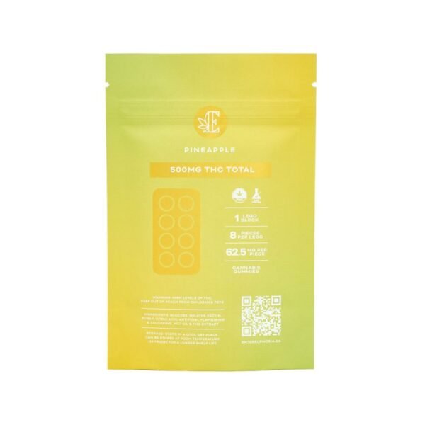 Euphoria Cannabis – Pineapple 500mg THC Gummies - Image 2