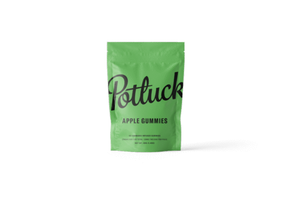 Potluck Edibles 200mg 1:1 THC/CBD Gummies – Apple