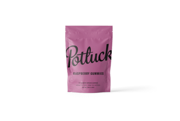 Potluck Edibles 200mg THC Gummies – Raspberry