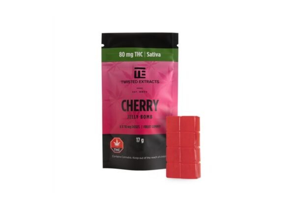 Twisted Extracts Jelly Bombs 80mg THC – Cherry (Sativa)