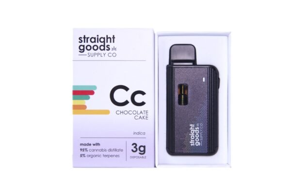 Straight Goods Supply Co. 3 Gram Disposable Vapes – Chocolate Cake THC Distillate