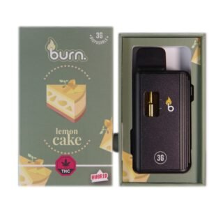 Burn 3mL Disposable Vapes – Lemon Cake THC Distillate