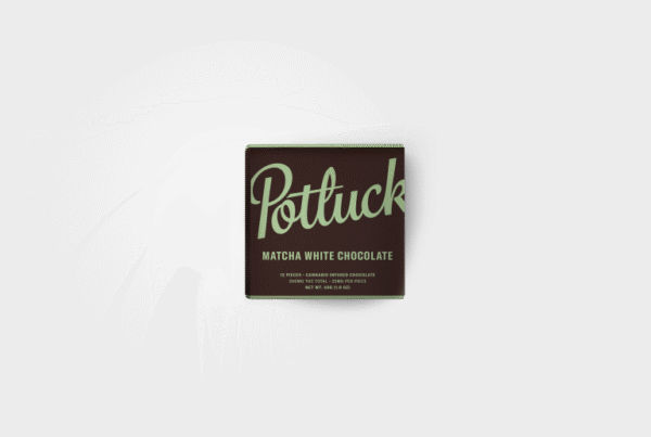 Potluck Edibles 300mg THC Chocolate – Matcha White Chocolate