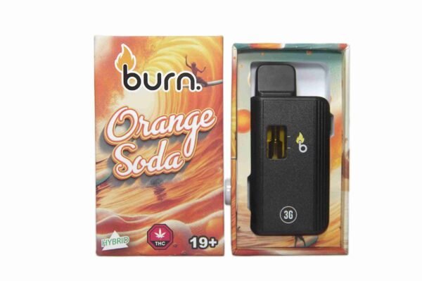 Burn 3mL Disposable Vapes – Orange Soda THC Distillate