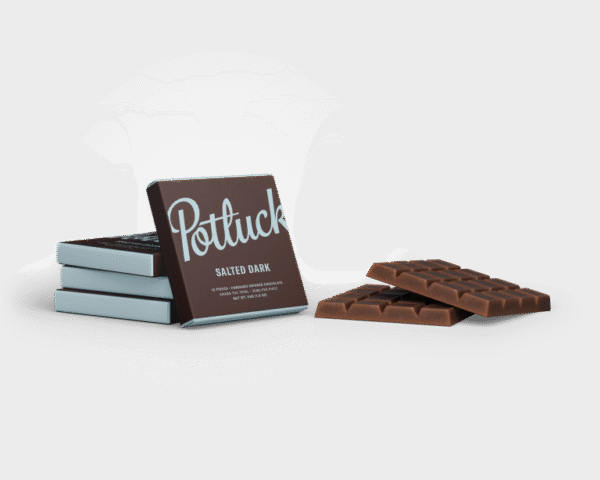 Potluck Edibles 300mg THC Chocolate – Salted Dark